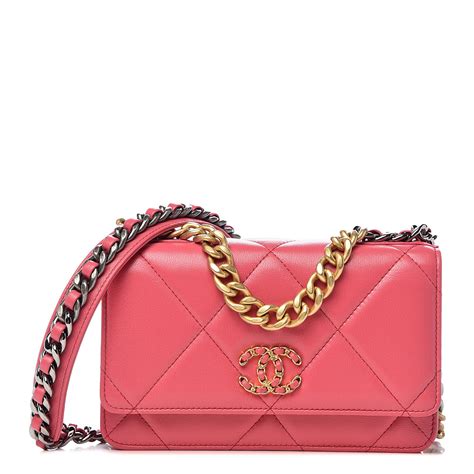 chanel wallet black and pink|CHANEL CHANEL 19 WALLET ON CHAIN .